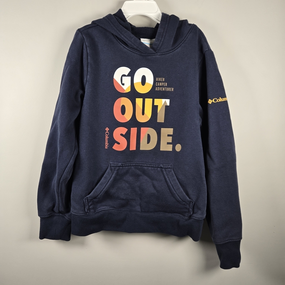 Columbia Kids' Blue Hoodie with Go Outside Print